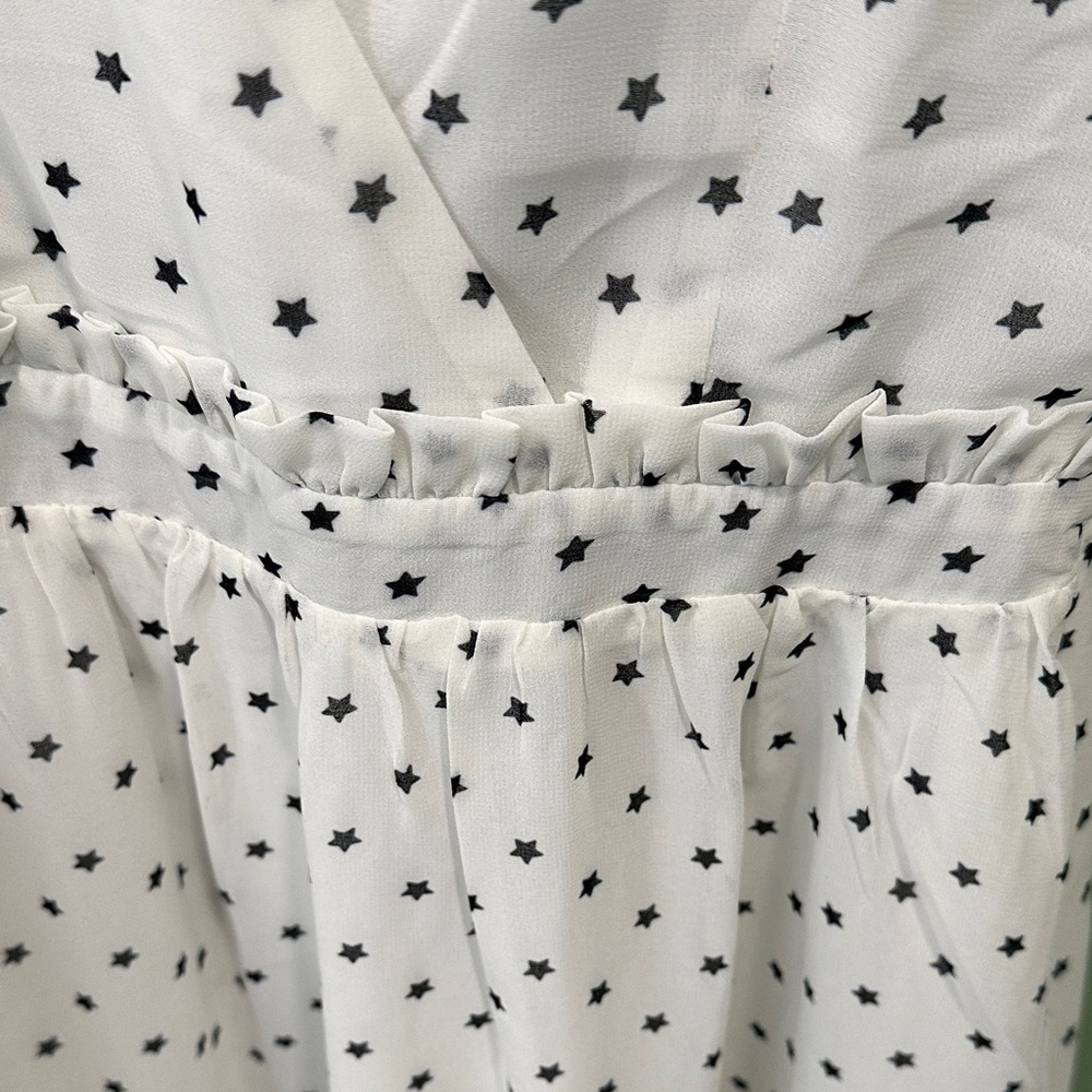 Hem & Thread White Dress with Black Dots - Picture 3 of 5